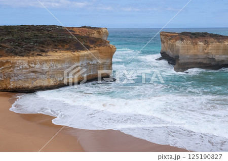 View of landscape and seascape the london bridge location is beautiful good view point at great ocean road australia 125190827