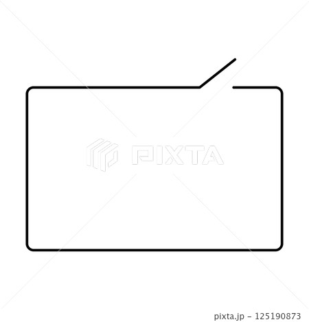 シンプルな吹き出しのイラスト　横長　四角 125190873