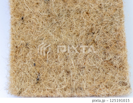 Close up shot of the jute mat surface used for growing micro greens 125191015