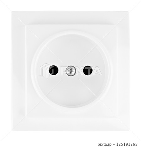 white electrical socket isolated on white background 125191265