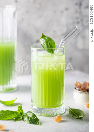 Cold basil lemonade Cold basil lemonade 125193490
