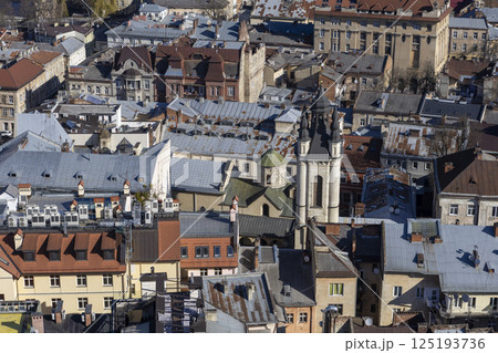 View of the center of the old city of Lviv View of the center of the old city of Lviv 125193736