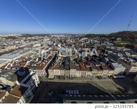 Panorama of the old town of Lviv 125193785