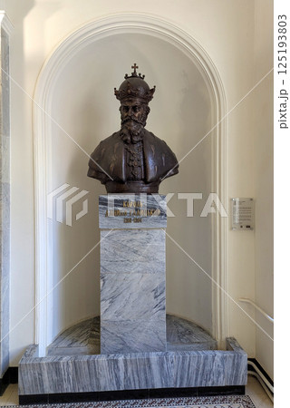 A bust of Metropolitan Andrey Sheptytsky in Lviv A bust of Metropolitan Andrey Sheptytsky in Lviv 125193803