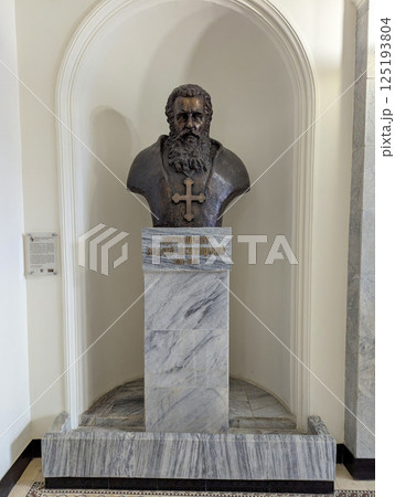 A bust of Metropolitan Andrey Sheptytsky in Lviv A bust of Metropolitan Andrey Sheptytsky in Lviv 125193804