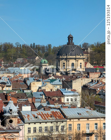 View of the center of the old city of Lviv View of the center of the old city of Lviv 125193814