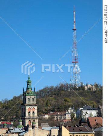 View of the center of the old city of Lviv View of the center of the old city of Lviv 125193815