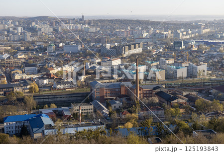 Panorama of the industrial area of Lviv in the morning Panorama of the industrial area of Lviv in the morning 125193843
