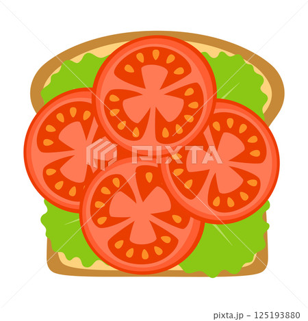 sandwich with tomato and salad 125193880
