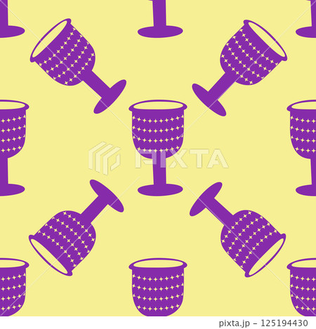 Silhouettes Magic symbols seamless pattern, with magical elements such as snake, eye, tarot cards, hand, skull. Witchcraft theme symbols and elements 125194430