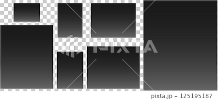 一組7種尺寸的立體相紙材料 125195187