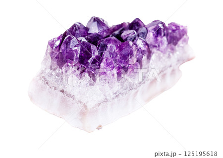 Amethyst mineral stone on a white background 125195618