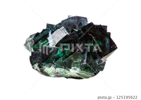 Fluorite mineral stone on a white background 125195622