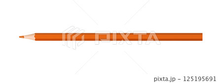 orange colored pencil isolated on white background orange colored pencil isolated on white background 125195691