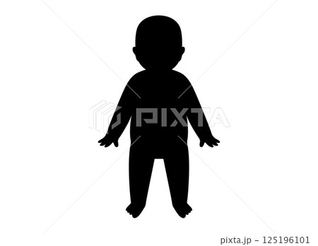 Black silhouette of a child Black silhouette of a child 125196101