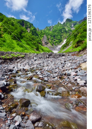 絶景の利尻島　ヤムナイ沢 125196376