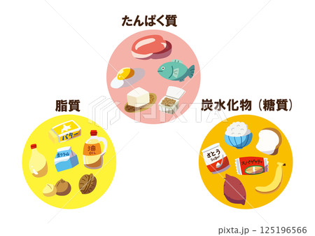 三大栄養素 線なし 三大栄養素 線なし 125196566