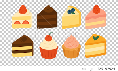 Cake Icon Set ~The fun of choosing, time for sweets~ 125197924