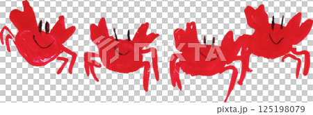 子供が描いたカニの絵 125198079