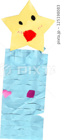 子供が制作した七夕 あみ飾り 子供が制作した七夕 あみ飾り 125198083