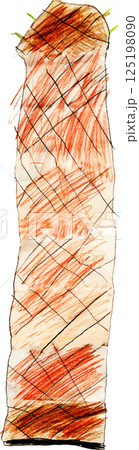 子供が描いたたけのこ 125198090