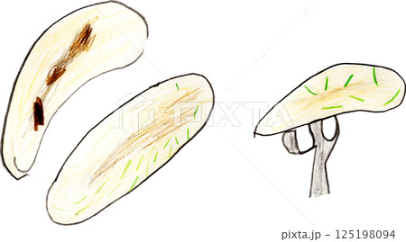 子供が描いたウインナーソーセージ 子供が描いたウインナーソーセージ 125198094