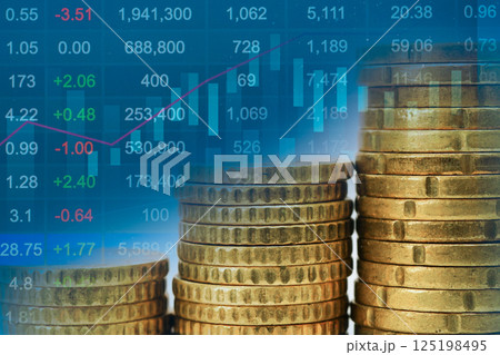 Stock investment trading market with graph. Stock investment trading market with graph. 125198495