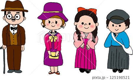 明治時代の人物カット 125198521