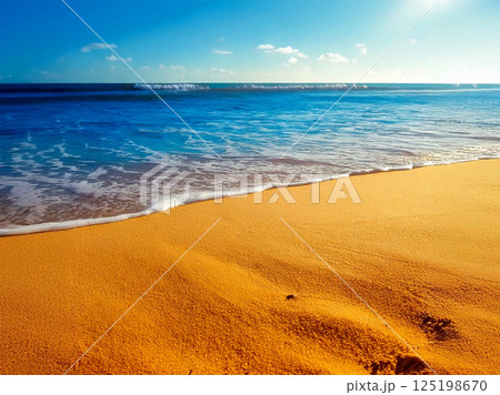 Peaceful Beach Scene Peaceful Beach Scene 125198670