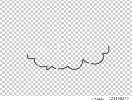Simple cloud-shaped speech bubble illustration material 125198879