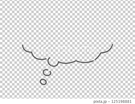 Simple thought bubble illustration material 125198881