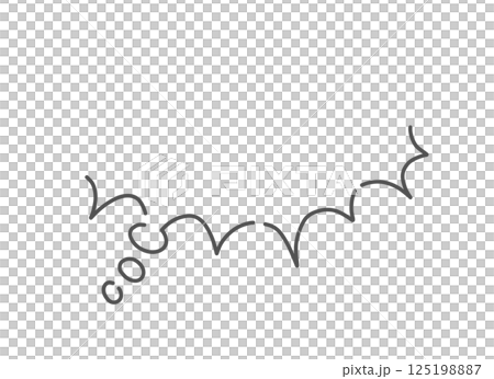 簡單的鋸齒狀氣泡插畫素材 125198887