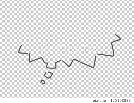 Simple jagged speech bubble illustration material Simple jagged speech bubble illustration material 125198888