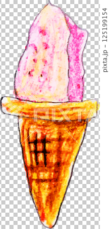 色鉛筆で描いたジェラート 125199154