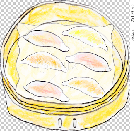 手繪蒸餃 125199160