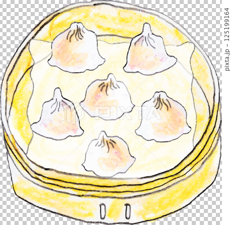 手繪小籠包 125199164