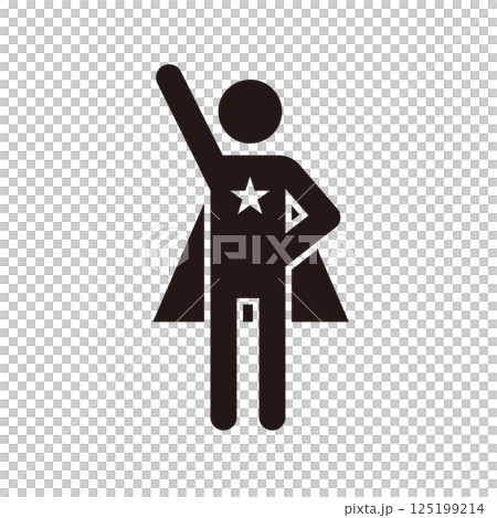 Superhero pictogram icon 125199214