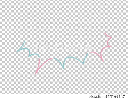 Cute jagged speech bubble illustration material 125199347