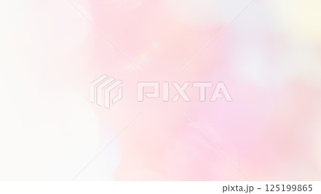 ふんわりぼかしグラデーション水彩風の背景素材　ピンク桃色メルヘン　淡いにじみ 125199865