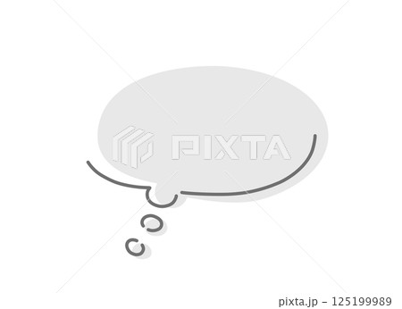 色付きの考え中の吹き出しイラスト素材 色付きの考え中の吹き出しイラスト素材 125199989