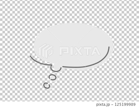 色付きの考え中の吹き出しイラスト素材 色付きの考え中の吹き出しイラスト素材 125199989