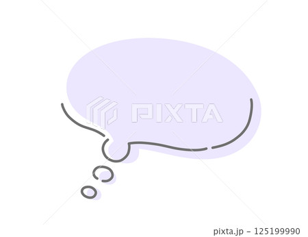 色付きの考え中の吹き出しイラスト素材 色付きの考え中の吹き出しイラスト素材 125199990