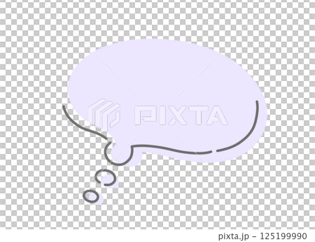 色付きの考え中の吹き出しイラスト素材 色付きの考え中の吹き出しイラスト素材 125199990