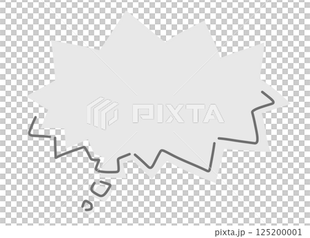 色付きのギザギザの吹き出しイラスト素材 色付きのギザギザの吹き出しイラスト素材 125200001