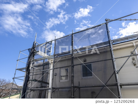 戸建て家屋の外壁修繕工事　外壁　外張り断熱リフォーム 125200268