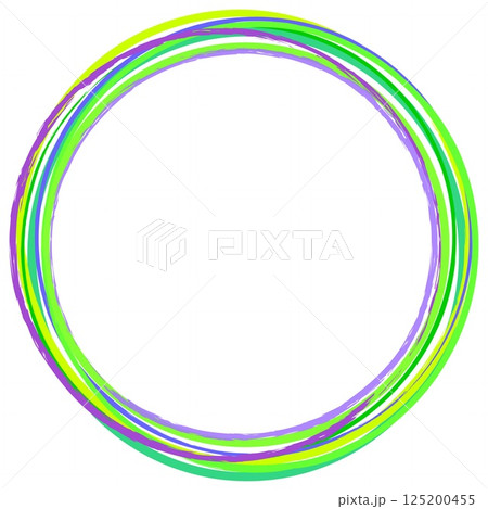 フレーム 輪 グリーン 白背景 フレーム 輪 グリーン 白背景 125200455