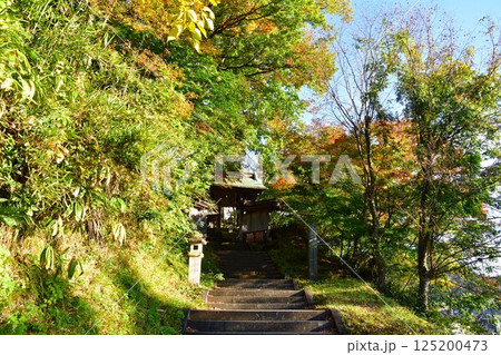 福満虚空蔵尊円蔵寺の紅葉(福島県) 福満虚空蔵尊円蔵寺の紅葉(福島県) 125200473