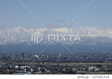 立山連邦を間近に望む富山市 立山連邦を間近に望む富山市 125201124