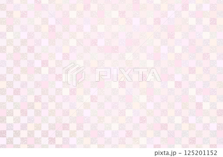 市松模様の和紙背景_パステルカラー和柄の背景素材 125201152