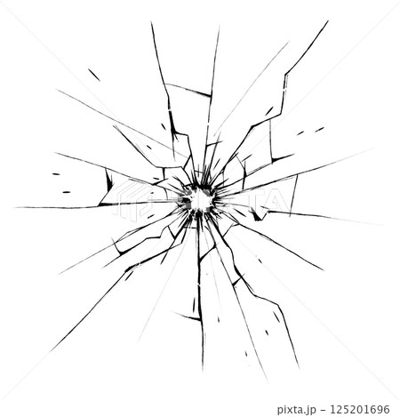 ガラスの銃痕 125201696